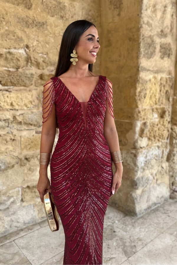 VESTIDO GRANATE MALTA