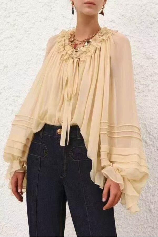 BLUSA BEIGE FIORELLA
